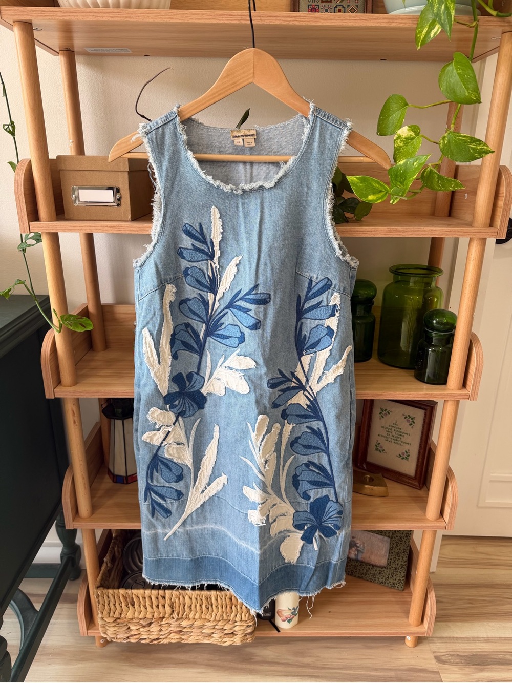 Anthropologie Holding Horses XS Denim Midi Dress